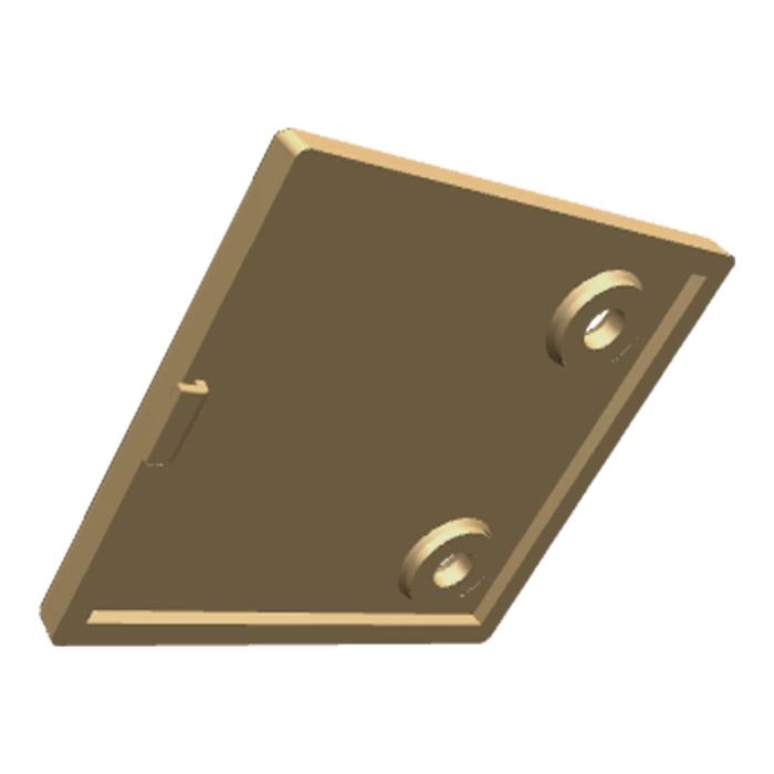 hole cover, hinge, white, 47x52mm