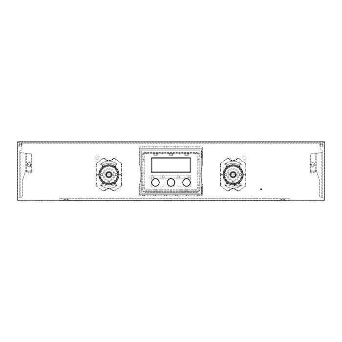 control panel,black,60cm, Hexagon, 2K