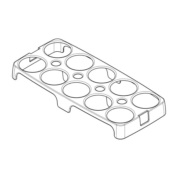 Egg holder, white, 234.7x107.9mm