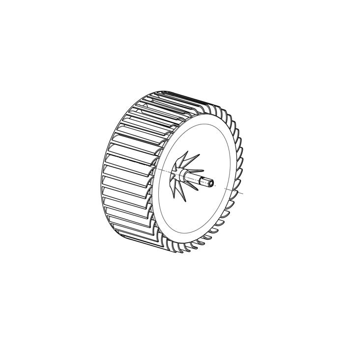 fan wheel, back, assembly, PBA, 58.2mm