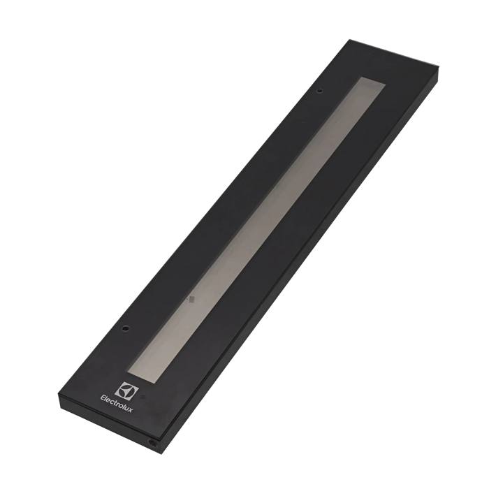 Porte en verre du réfrigérateur noir