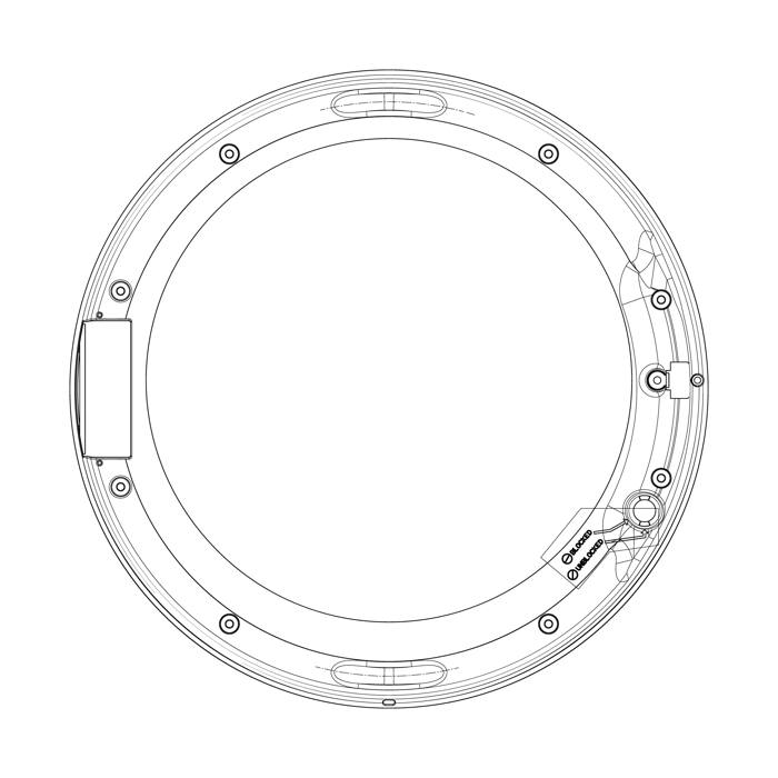 marco puerta,posterior,blanco,Ø440mm
