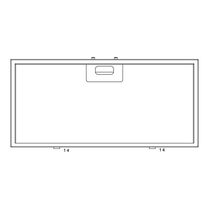 Fettfilter, unter, 432x202x4,2
