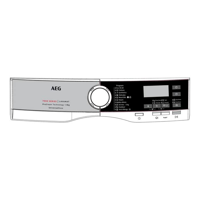 control panel, white, AEG