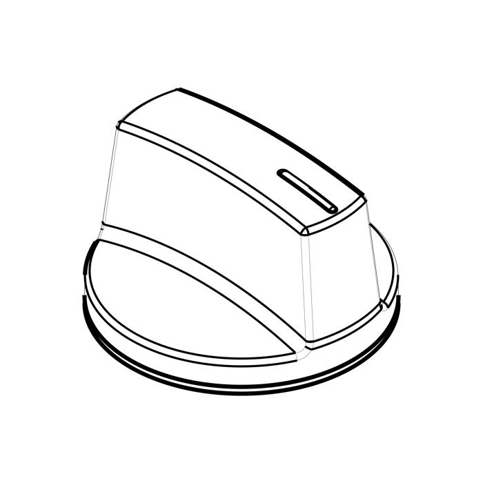 knob, white