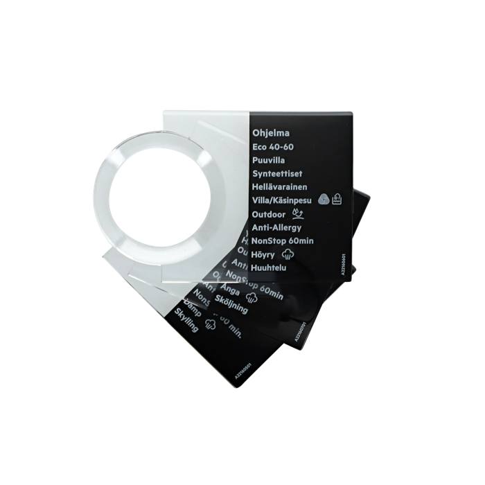programme plate,knob,adhesive,NO,FI,SV