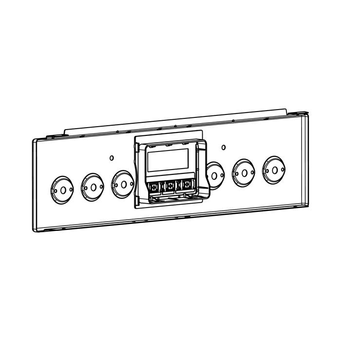 BEDIENBLENDE,INOX,50CM,6K,SET