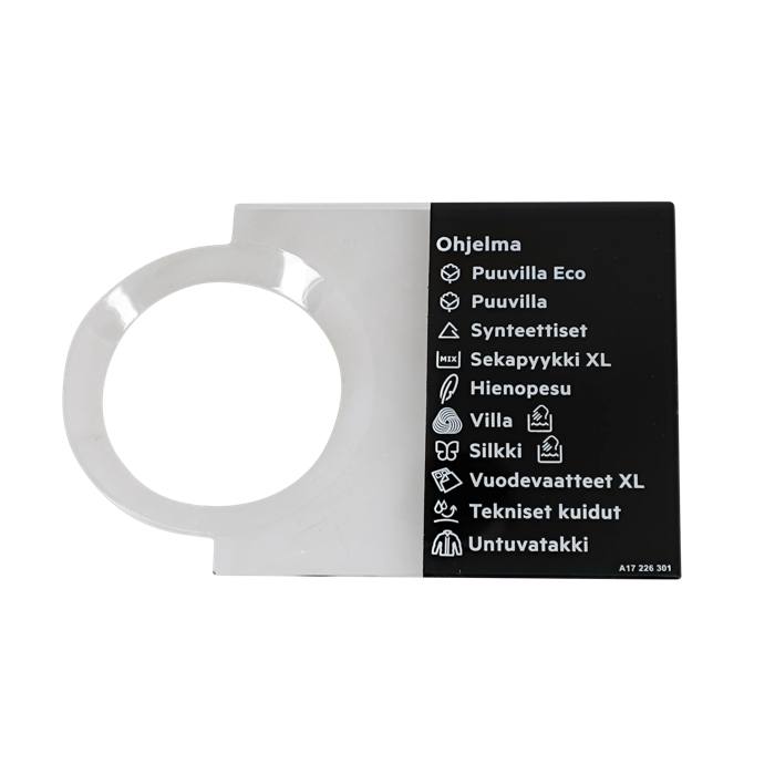 programme plate,knob,adhesive,FI