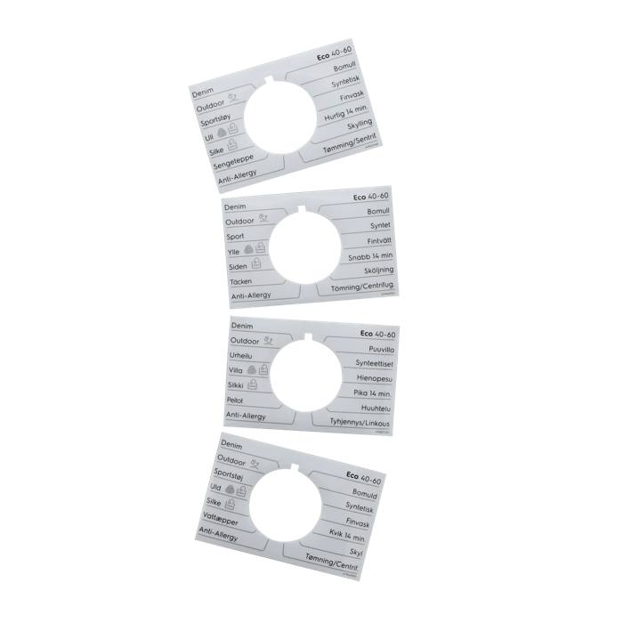 programme plate,knob,adhesive,DA,FI,NO,SV