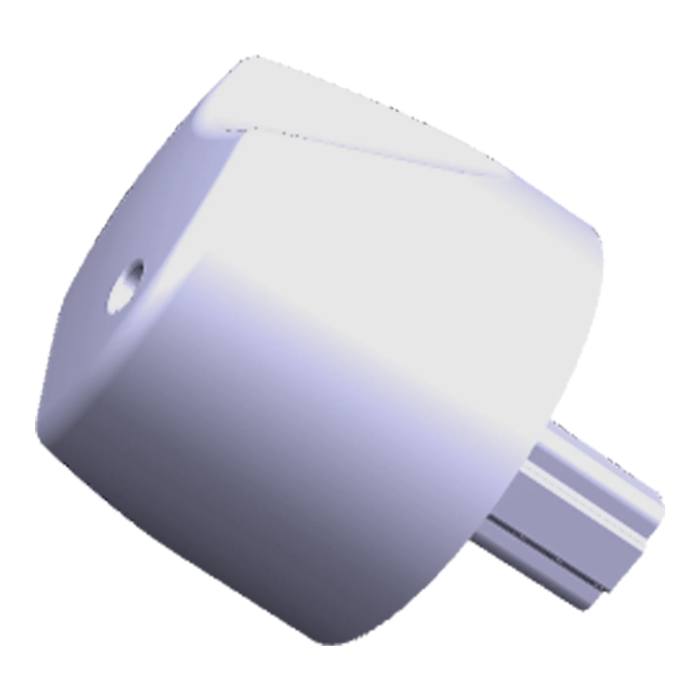 knob, white