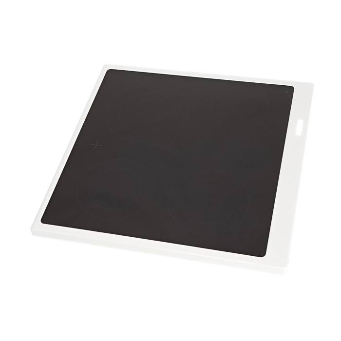 GLASPLATTE MIT RAHMEN,WEISS,59