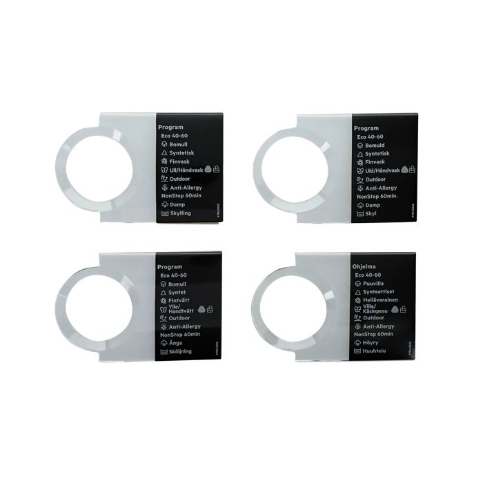 programme plate,knob,adhesive,DA,NO,FI,SV