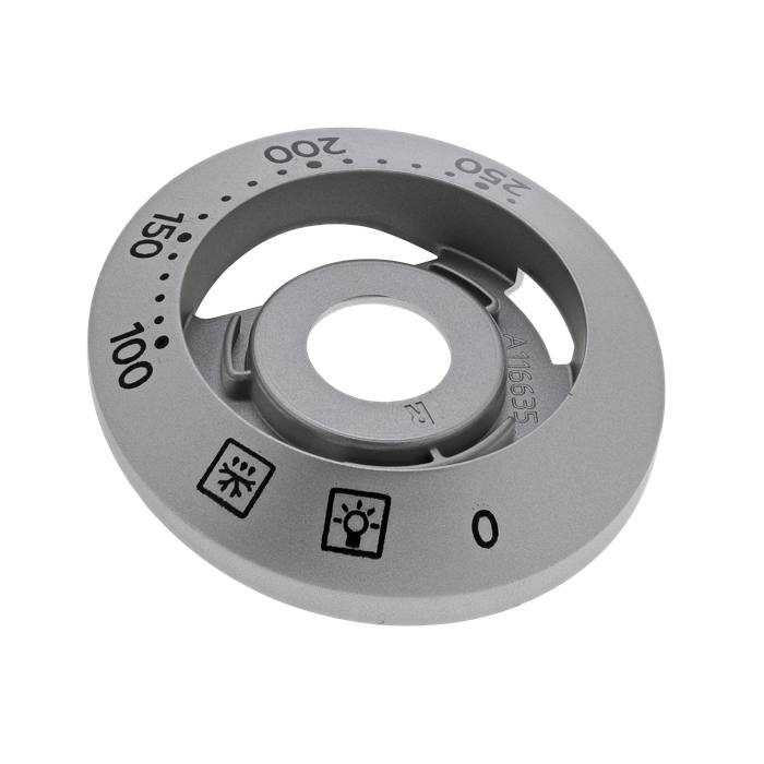indicating plate,thermostat,inox,0-250, 2+0, MO