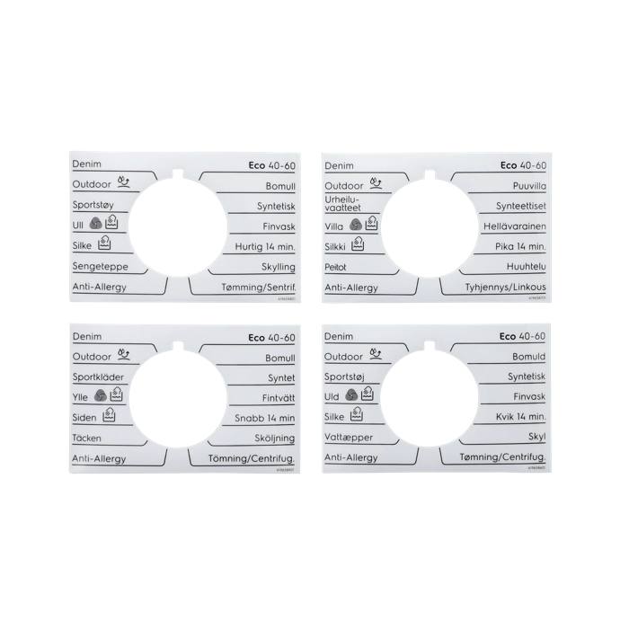programme plate,knob,adhesive,DA,FI,NO,SV