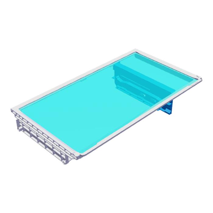 glass panel assembly,silkscreened,672.8x381.4mm