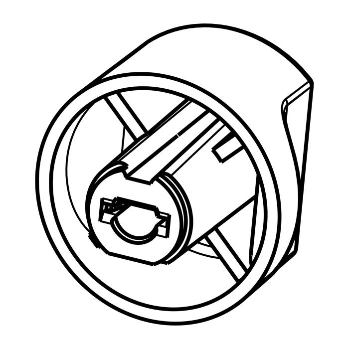 Black Control Knob Assembly