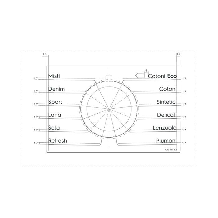 programme plate,knob,adhesive,IT