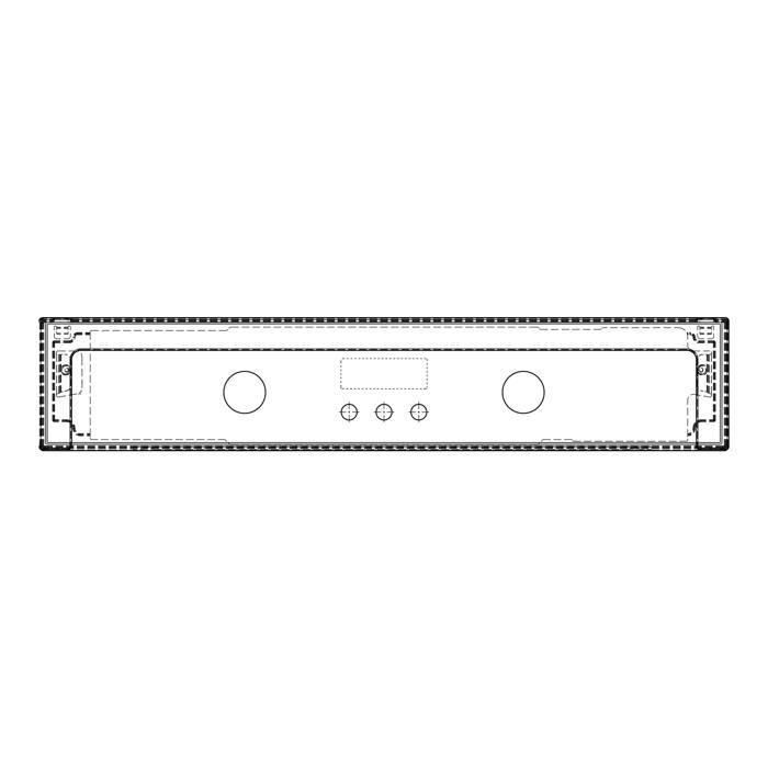 BEDIENBLENDE,INOX,60CM, 2K