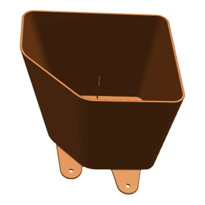 drop tray, side, 127x106x95mm