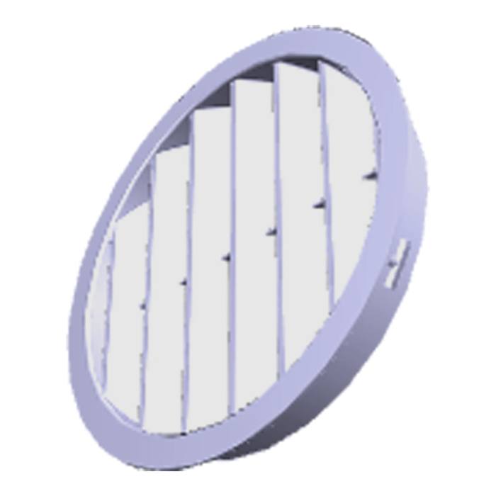 exhaust duct, grill grid, outer, White