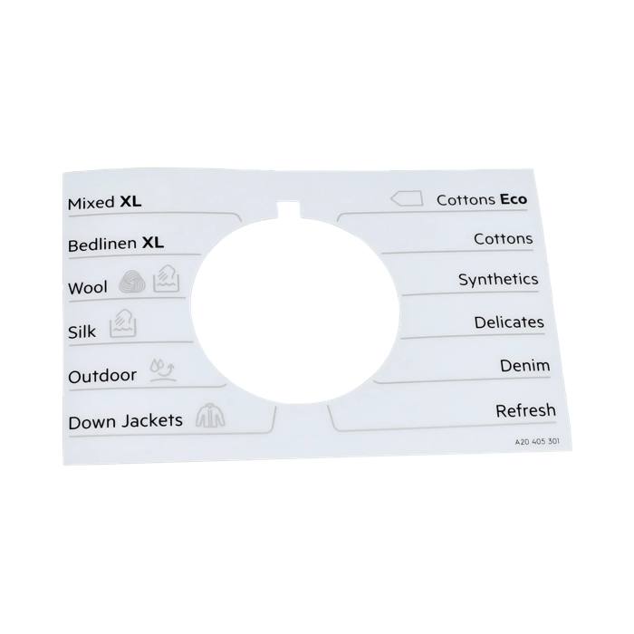 programme plate,knob,adhesive,EN