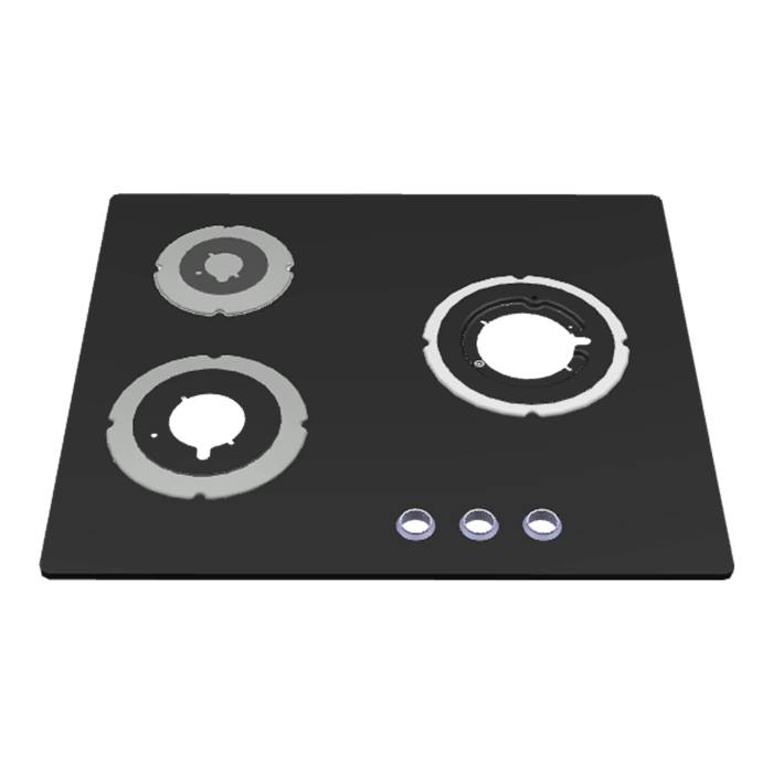 work top, black, Zanussi, 590x520mm
