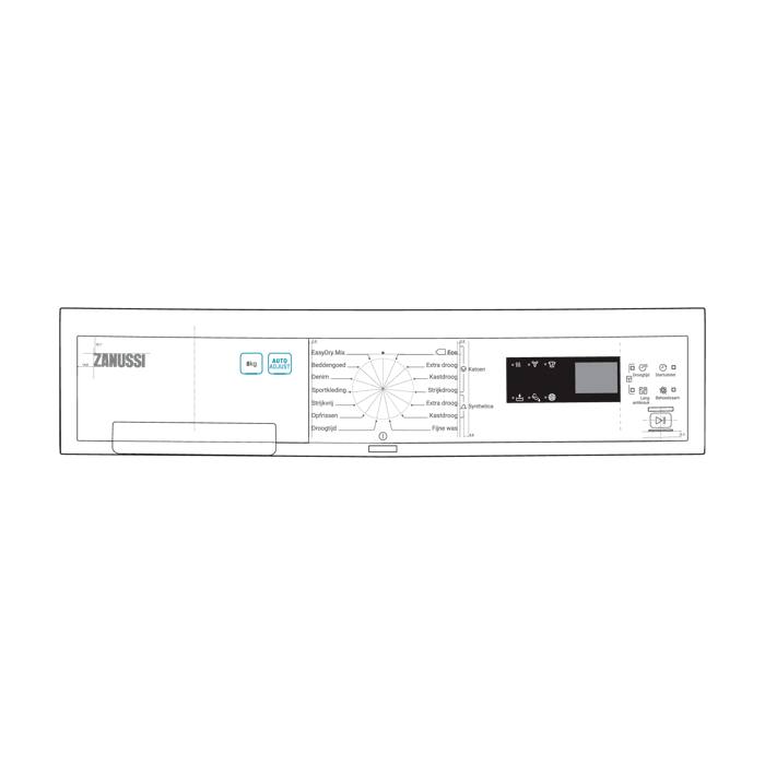 control panel, white, Zanussi