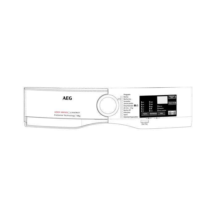 control panel, white, AEG