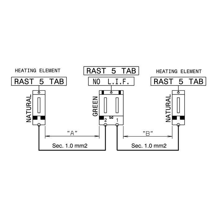 rampe, élément chauffant, module principal, 750mm+700mm
