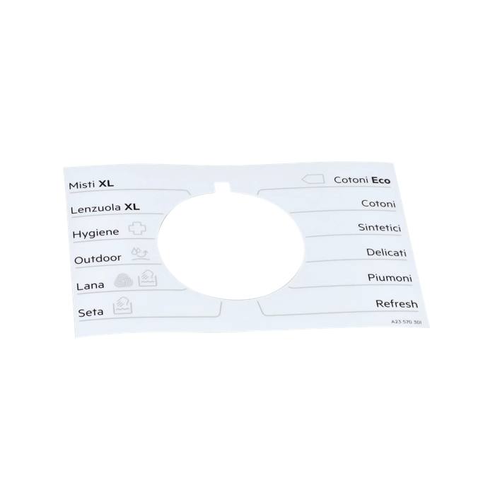 programme plate, knob, adhesive, IT
