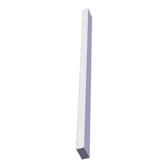 front panel, without, support, 598x40 white ELC