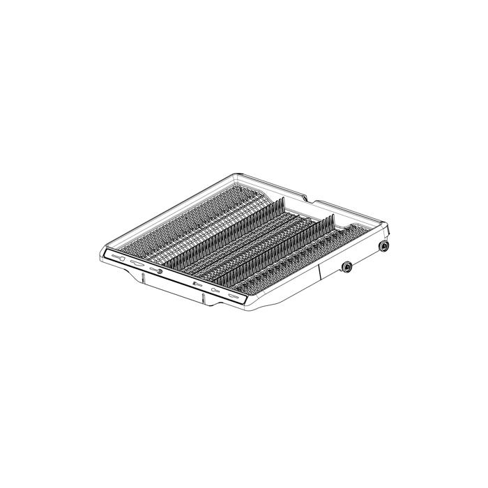 cutlery tray, with wheels, grey,