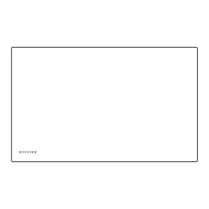 glasplaat, 458x185mm