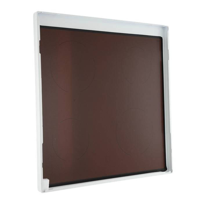 GLASPLATTE MIT RAHMEN,WEISS,56