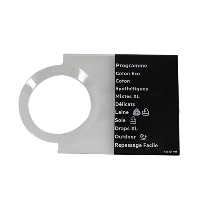 programme plate,knob,adhesive,FR