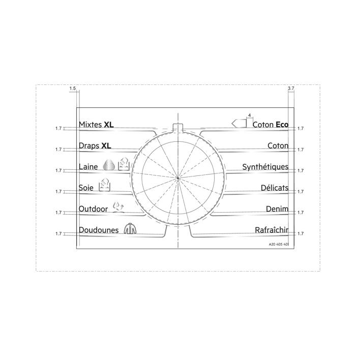 programme plate,knob,adhesive,FR