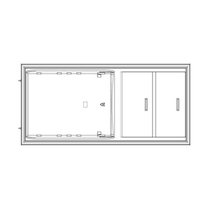 Drzwi lodówki, biale - 538x1121.5mm