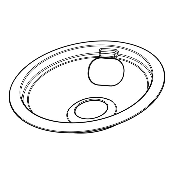 drip pan, small, 6''