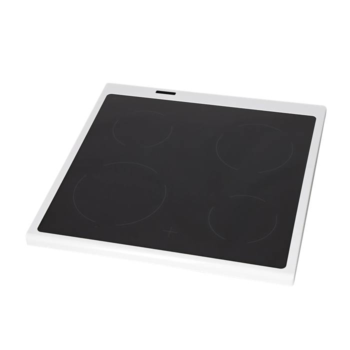 GLASPLATTE MIT RAHMEN,WEISS,60
