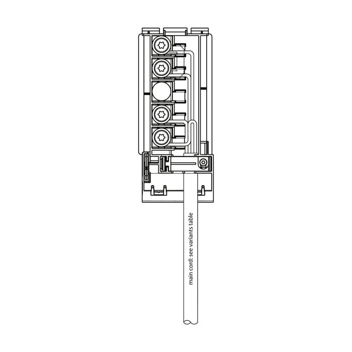 Anschlussdose, komplett, 4x2,5mm2