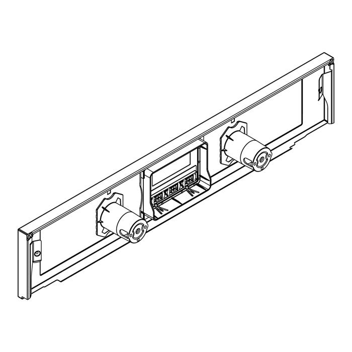 panel obsługi, czarny, 60cm, SET, 2K