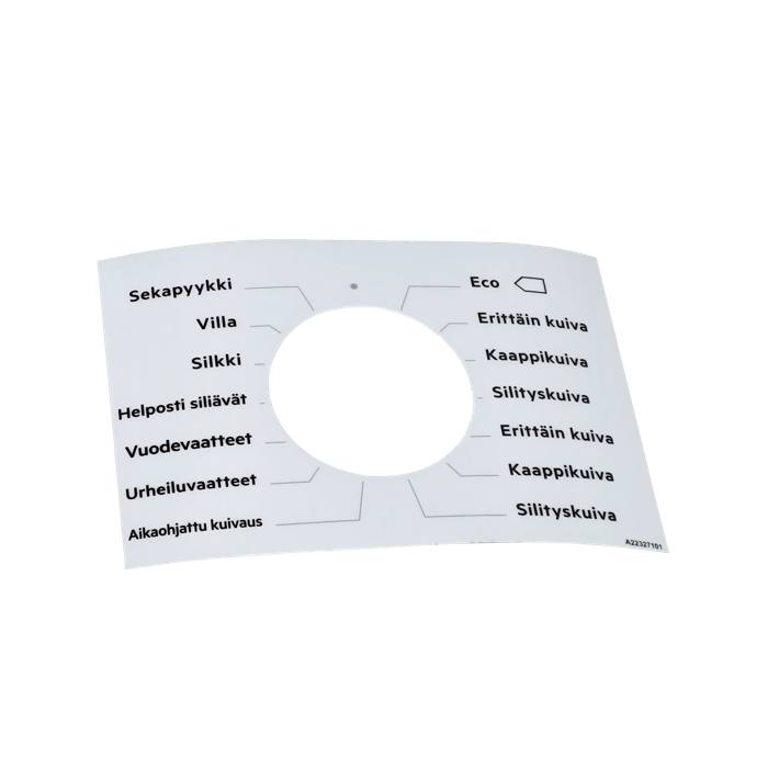 programme plate,knob,adhesive,FI