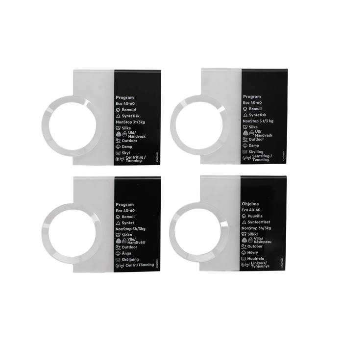 programme plate,knob,adhesive,DA,NO,FI,SV