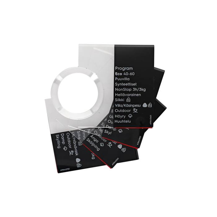 programme plate,knob,adhesive,NO,DA,FI,SV