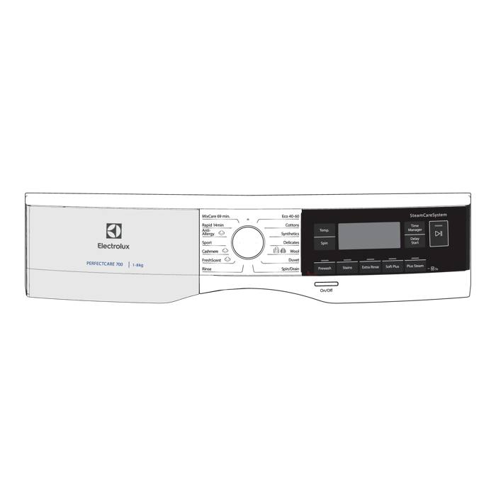 manöverpanel, vit, Electrolux, EN