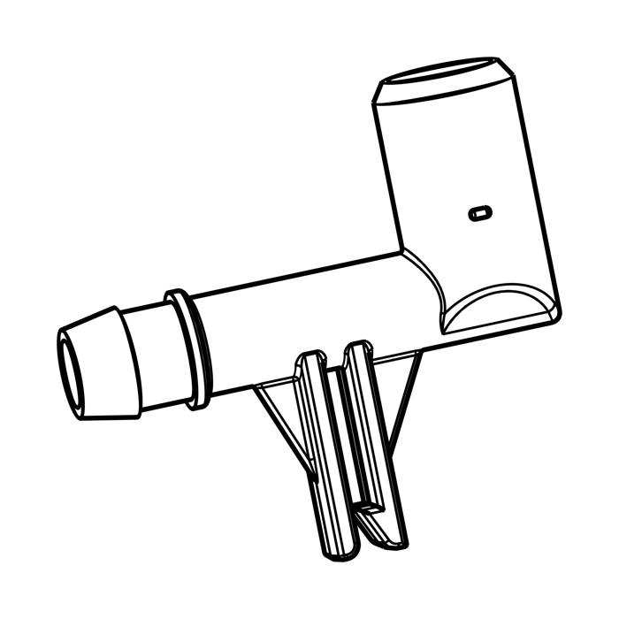 vinkel, adapter, slang dränerings-