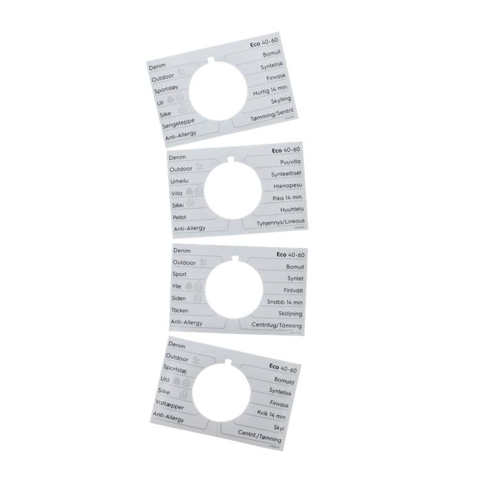 programme plate,knob,adhesive,DA,FI,NO,SV