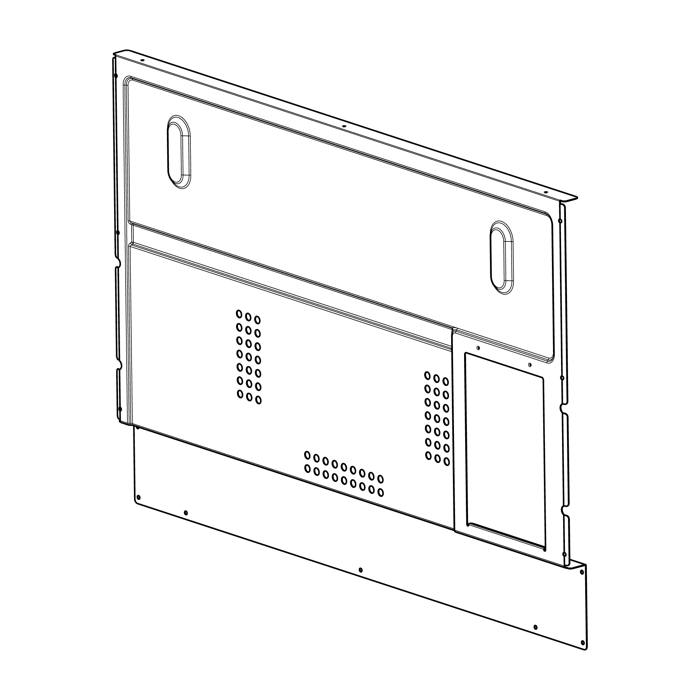 Back panel, oven