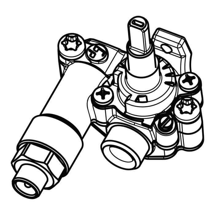 gas tap, auxiliary, d=0.23 G20-20mbar