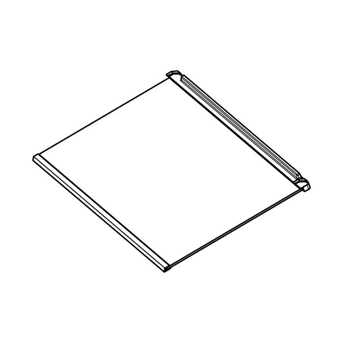 hylla glas-, komplett, neutral, 300x519mm
